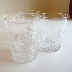 Crystal starburst water/juice glasses